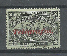 GUATEMALA 1897/1898 Telegrafos Telegraph 2 C. * - Guatemala