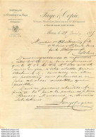 MACON 1885 FAYE ET COPIE SPECIALITE COMMERCE DE GROS  EXPORTATION - 1800 – 1899