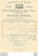 SAINT JEAN DES VIGNES SAONE ET LOIRE PENSIONNAT DE JEUNES FILLES LE DEVOIR BULLETIN 1929 DECHAUME HENRIETTE - Diploma & School Reports