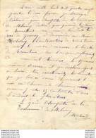 COMMUNE DE MELOISEY COTE D'OR 1884  ECRIT DU GARDE CHAMPETRE MICHAUD - Historische Documenten