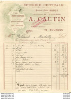 TOURNUS 1916 A.  CAUTIN EPICERIE CENTRALE - 1900 – 1949