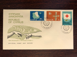 CYPRUS FDC COVER 1975 YEAR RED CROSS NURSE HEALTH MEDICINE STAMPS - Lettres & Documents