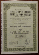 Belgium - Usines DIP'S Fabrieken Henry & John Peeters Aandeel 10.000 Frank 1961 Diest - Otros & Sin Clasificación