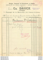 DRUCK CH. TAPISSIER 7 PASSAGE DE MAIN D'OR PARIS A STE DES CHAUSSURES FRANCAISES SUCCURSALE  BORDEAUX STE CATHERINE 1924 - 1900 – 1949