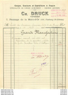 DRUCK CH. TAPISSIER 7 PASSAGE DE MAIN D'OR PARIS A STE DES CHAUSSURES FRANCAISES SUCCURSALE GRANDE MANUFACTURE 1922 - 1900 – 1949