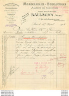 ETS BALLAGNY MARBRERIE SCULPTURE 2 RUE DE LA ROQUETTE PARIS 1924 - 1900 – 1949