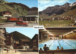 11881124 Sedrun Bahnhof Dorfpartie Piz Culmatsch Hallenbad Sedrun - Other & Unclassified