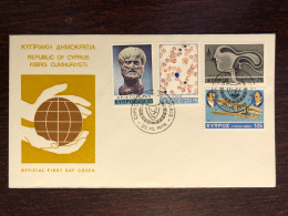 CYPRUS FDC COVER 1978 YEAR THALASSEMIA BLOOD DISEASES HEALTH MEDICINE STAMPS - Lettres & Documents