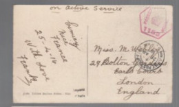 ARMY POST OFFICE 1916 Nice To London - Cartas & Documentos