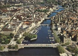 11881022 Zuerich ZH Fliegeraufnahme Limmat Altstadt Zuerich - Autres & Non Classés