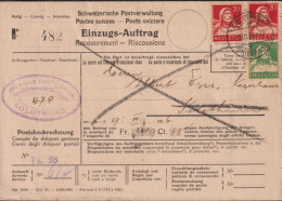 1926 Schweiz,  Einzugs-Auftrag Zum:CH 153+174, Mi:CH 164x+206x, Tell-Brustbild , Hirt Von Roll's Sohn Solothurn - Briefe U. Dokumente