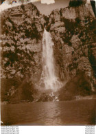 ALPES FRANCE OU SUISSE   CASCADE AU WALLE....  1900 PHOTO ORIGINALE 13 X 10 CM   M1 - Orte