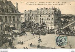 VINCENNES CONCOURS MUSICAL DU 16 JUIN 1907 ARRIVEE DU CORTEGE OFFICIEL - Vincennes