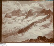 SUISSE L'OBERLAND DE L'EPAULE DU FINSTERAARHORN LES WANNEHORNER 1900 PHOTO ORIGINALE 12X10 CM  N4 - Orte