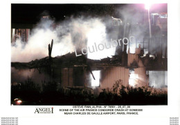 CRASH DU CONCORDE A GONESSE 07/2000 PHOTO DE PRESSE AGENCE  ANGELI 27 X 18 CM V33 - Luftfahrt