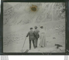 ASCENSION DANS LES ALPES FRANCE OU SUISSE ANNEE 1900 PHOTO ORIGINALE 13 X 10 CM Ref23 - Plaatsen