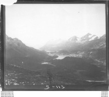 ALPES FRANCE OU SUISSE AVEC LAC ET VILLAGE EN FOND  1900 PHOTO ORIGINALE 13 X 10 CM   M61 - Orte