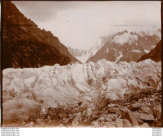 ALPES FRANCE OU SUISSE  MONTAGNE ET LAC  1900 PHOTO ORIGINALE 13 X 10 CM  L9 - Orte