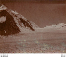 ALPES FRANCE OU SUISSE  MONTAGNE ET CABANE  1900 PHOTO ORIGINALE 13 X 10 CM   Me4 - Plaatsen