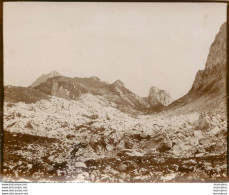 ALPES FRANCE OU SUISSE  MONTAGNE  1900 PHOTO ORIGINALE 13 X 10 CM  L25 - Lieux