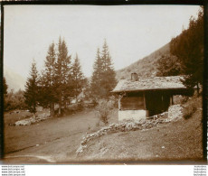 ALPES FRANCE OU SUISSE  CABANE EN MONTAGNE  1900 PHOTO ORIGINALE 13 X 10 CM  L39 - Lieux