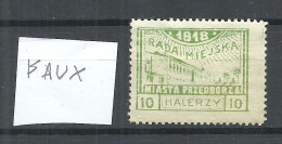 FAUX Poland Polska Polen 1918 Local Post Przedborz Michel 12 FAKE Fälschung * - Used Stamps