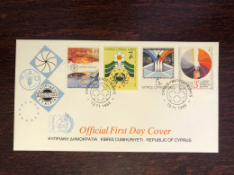 CYPRUS FDC COVER 1989 YEAR ONCOLOGY CANCER HEALTH MEDICINE STAMPS - Cartas