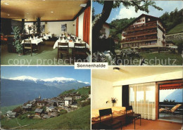 11880664 Ausserberg Hotel Sonnenhalde Speisesaal Zimmer Ortsblick Ausserberg - Autres & Non Classés