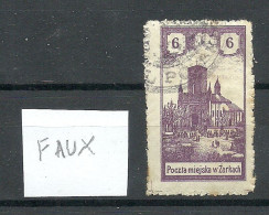 FAUX Poland Polska Polen 1918 Local Post ZARKI Michel 7 O FAKE Fälschung - Used Stamps