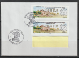 2Atms, Lisa 2, MARCOPHILEX 2015, Auvers Sur Oise, LETTRE+20g, FDC, LV 0.68€+ COMPL.0.47€ VAN GOGH, 17 Et 18 Octobre 2015 - 2010-... Vignettes Illustrées