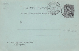 Diego Suarez + Timbre Colonies Francaise Postes 10 C. Carte - Lettre Rèponse - Cartas & Documentos