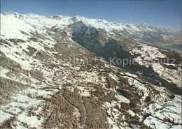 11880370 Anzere Vue Aerienne Au Fond Les Alpes Bernoises Anzere - Autres & Non Classés