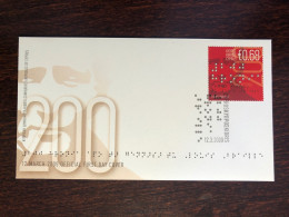 CYPRUS FDC COVER 2009 YEAR BRAILLE BLIND BLINDNESS HEALTH MEDICINE STAMPS - Covers & Documents