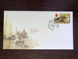 CYPRUS FDC COVER 2013 YEAR RED CROSS HEALTH MEDICINE STAMPS - Covers & Documents