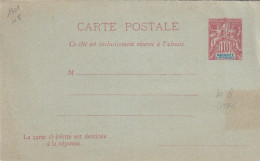 Dahomey Et Dependances Colonies Francaise Postes 10 C. Carte - Lettre Réponse - Lettres & Documents