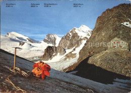 11880270 Britanniahuette Mit Strahlhorn Adlerpass Rimpfischhorn Allalinhorn Saas - Autres & Non Classés