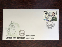 CYPRUS FDC COVER 2020 YEAR NIGHTINGALE NURSES HEALTH MEDICINE STAMPS - Covers & Documents