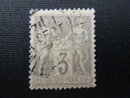 N°86 - 3c Bistre Jaune Oblitéré (15% De La Cote) - 1876-1898 Sage (Tipo II)