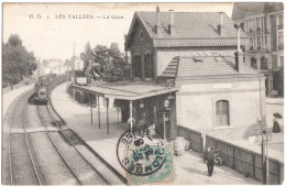 CPA LES VALLÉES  (HAUTS DE SEINE)  LA GARE - Autres & Non Classés