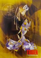 Carte Postale (Tower Records) No Music, No Life. - Illustration : Jef Williams - Publicidad
