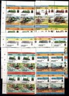 GRENADINES OF ST.VINCENT 1984 TRAINS BLOCK OF 4 MI No 324-39 MNH VF!! - Trenes