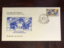 CYPRUS TURKISH FDC COVER 1988 YEAR RED CRESCENT RED CROSS HEALTH MEDICINE STAMPS - Covers & Documents