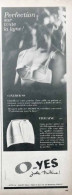 Publicité Papier  LINGERIE O-YES Mai 1964 FAC 992 - Advertising