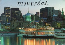 CPM GRAND FORMAT 1 - CANADA - QUEBEC - MONTREAL - VUE DU PORT LA NUIT - Montreal