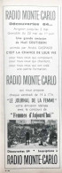 Publicité Papier  RADIO MONTE-CARLO Mai 1964 FAC 992 - Werbung