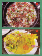 INDIA 2023 Inde Indien - INDIAN CUISINES Picture Post Card - Vegetable Biryani & Fish Moilee - Postcards, Food - Recettes (cuisine)