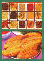 INDIA 2023 Inde Indien - INDIAN CUISINES Picture Post Card - Spices Of India & Khaja - Postcards, Food - Recetas De Cocina