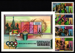 Grenada 394-397 Und Block 50 Postfrisch #KM048 - Grenade (1974-...)