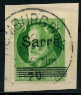 SAARGEBIET LUDWIG Nr 18 Zentrisch Gestempelt Briefstück X7B233A - Usados