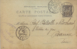 Entier Postal 10 Cent. Sage Repiquage A.Steib & Cie à Saint-Dié Vosges Janvier 1900 - Overprinter Postcards (before 1995)